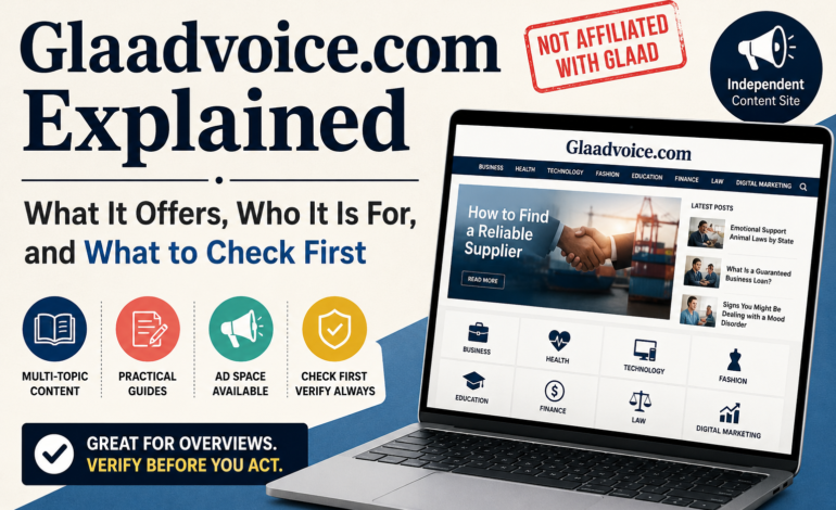 Glaadvoice com Explained: What It Offers, Who It Is For, and What to Check First